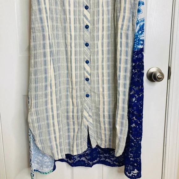 Soft Surroundings sleeveless flora boho button front maxi dress Sz Small - Picture 3 of 12